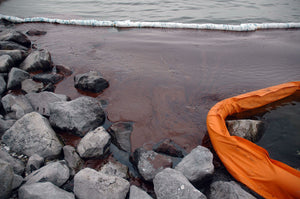 Oil on the beach after Deepwater Horizon explosion from Ecocide documentary 