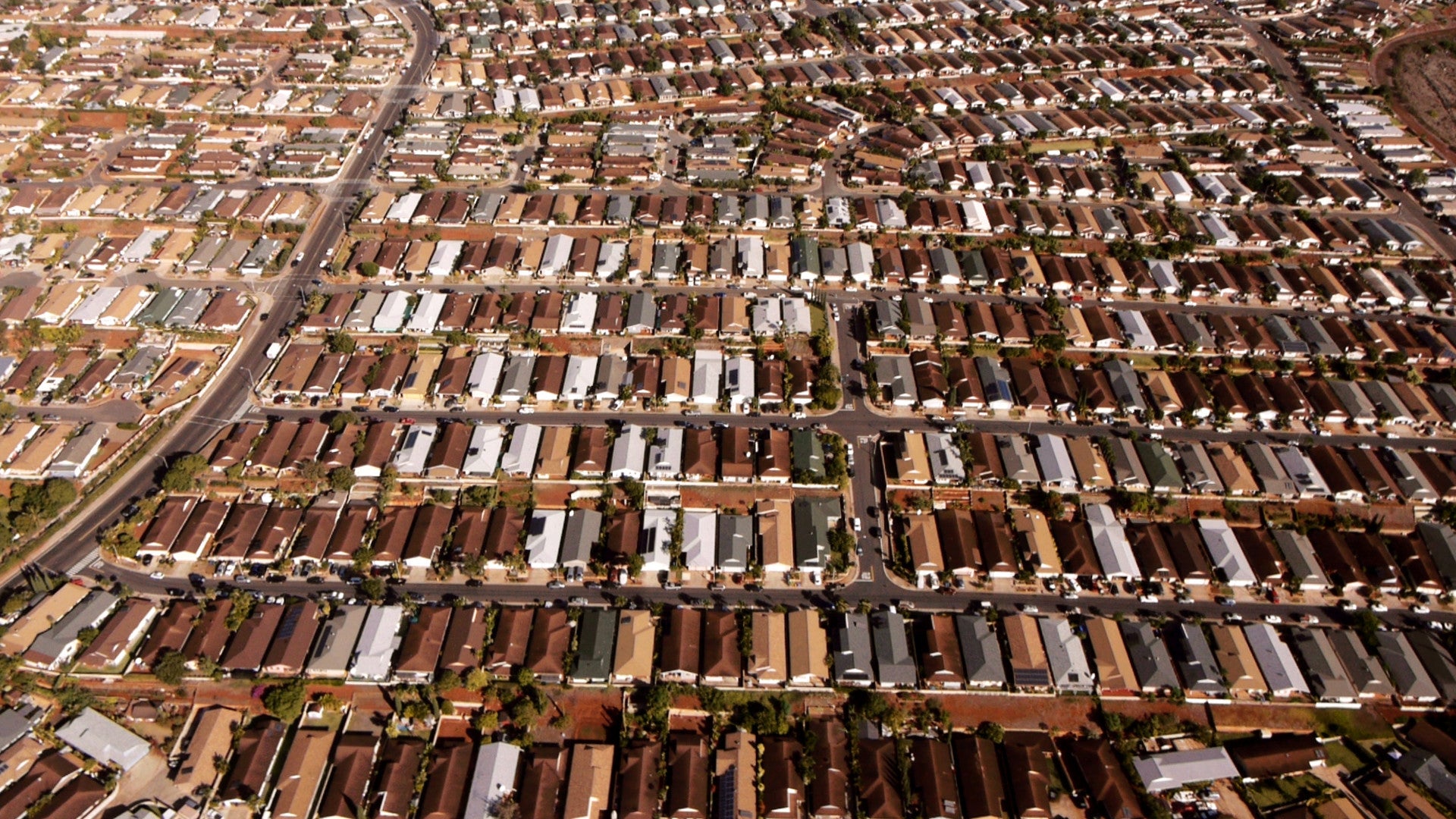 Suburban sprawl, from documentary "Railroading Paradise"